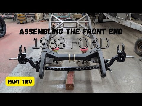 Starting the front assembly on the 1933 Ford 5 window coupe