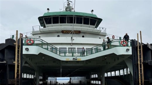 WA's Wenatchee hybrid ferry begins sea trials after delay