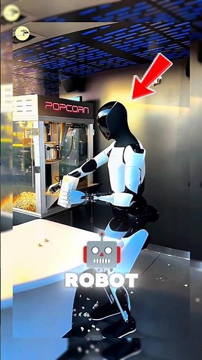 A robot that can sell its own popcorn🍟🤩