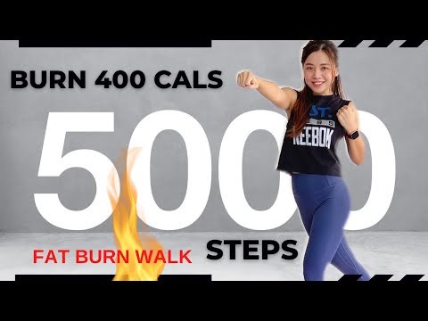 5000 Steps FAST WALKING WORKOUT to BURN FAT FAST | Burn 400 Calories | Knee Friendly | Quiet Cardio