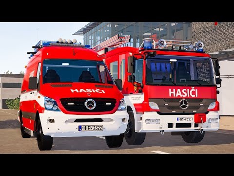 Emergency Call 112 – Hasiči Fire Brigade Truck & Ambulance on Night Shift! 🌙🚒🚑 4K Ultra Realistic