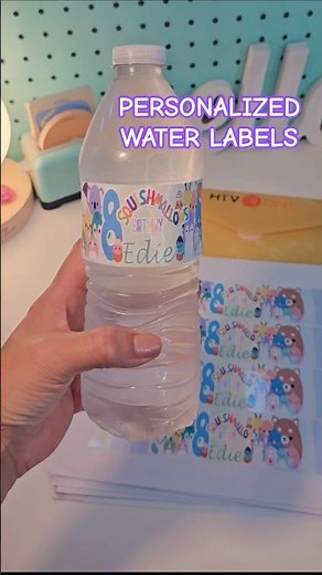 ‪@Cricut‬ Project:Personalized Water Bottle Labels ‪@HTVRONTOfficial‬ #stickerpaper #handcraft