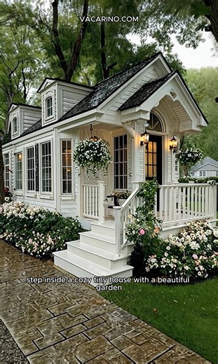 Step Inside This Charming Tiny House with a Beautiful Garden 🌿✨ | Tiny Homes
