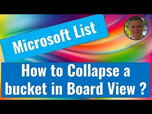 How to collapse a bucket in Microsoft list Board view ?