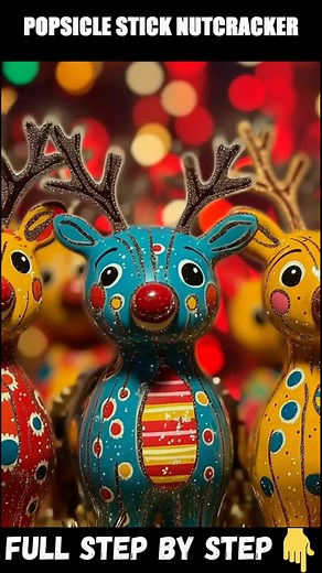 Popsicle Stick Nutcracker Materials: Popsicle sticks (Craft sticks) Acrylic paint (two coordinating colors) Black and light blue paint for the eyes Full STEP BY STEP in First (C.o.ʍ.m.е.ո.τ)  Enjoy ❤️ | Charming Recipes | Facebook