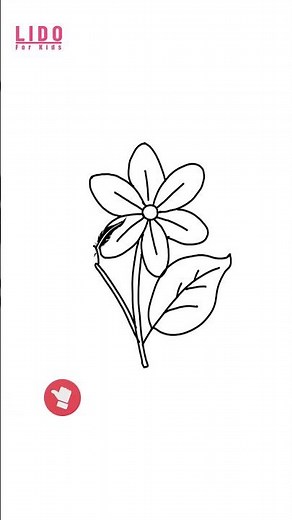 How to Draw a Jasmine Flower! Simple Art Tutorial for Kids and Beginners #lidoartworks