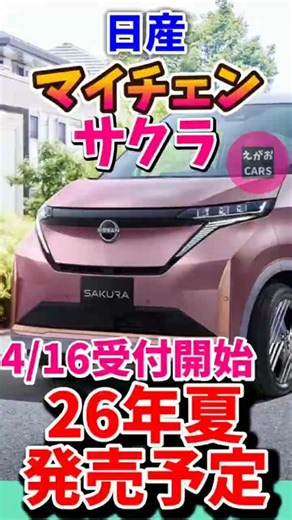 Short 4/21/26 Nissan refreshes the Sakura: Strategic pricing alongside equipment updates and impr...