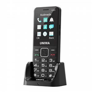 [Hot Item] Uniwa V2000 Elderly Cell Phone 4G 2.4 Inch Display Sos Button TF Card Support Dual SIM with Camera