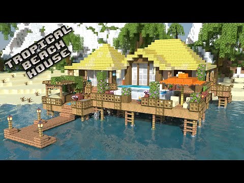 Tropical Beach House Minecraft Tutorial