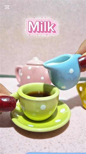 Mini Coffee Cup ASMR ☕💕 #miniature #satisfying #shorts #coffee #usa
