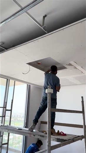 Gypsum Ceiling Installation | Luxury False Ceiling Design in Progress #gypsum #gypsumdecoration