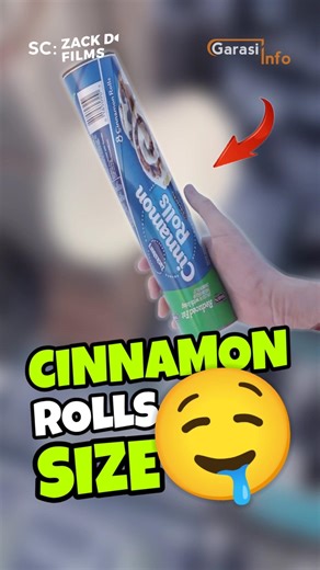 OPENING CINNAMON ROLLS in various sizes 🤤 #shorts