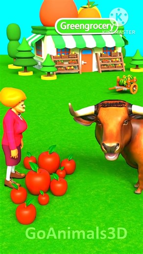 OMG! Scary Teacher Gives Apple to Angry Bull 😳🐂 #Funny #Shorts