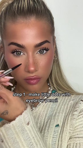 Easy Fake Freckle Tutorial with Eyebrow Pencil | Makeup Hack