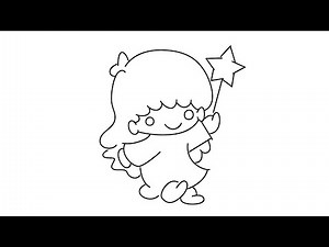 How to draw Little Twin Stars Lala step by step for beginners from Hello kitty