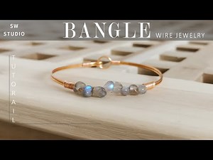 DIY BANGLE/Wire Wrap Bracelet Tutorial/DIY Jewelry/How to make/DIY Accessories