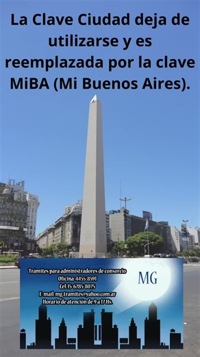 La Clave Ciudad deja de utilizarse y es reemplazada por la clave MiBA (Mi Buenos Aires). Para poder ingresar a los portales de la Ciudad, ahora es obligatorio crear usuario y clave MiBA, con nivel 3 (validación de identidad con DNI y reconocimiento facial). ⚠️ Este trámite debe realizarse hasta el 30 de Abril 2026. Sin esta clave no será posible acceder a los sistemas ni realizar gestiones.a misma clave y el mismo usuario MiBA (Mi Buenos Aires) se utilizarán también para ingresar al sistema TAD 