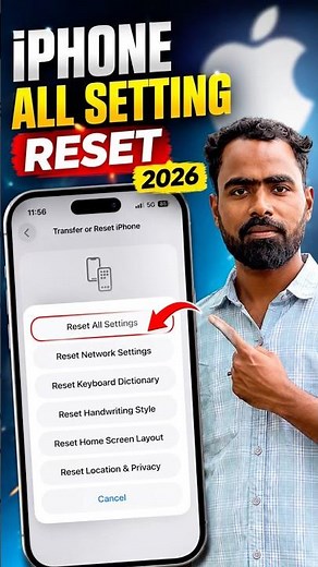 iPhone all settings reset kaise kare 2026 | How to reset all settings on iPhone #techfrack #shorts