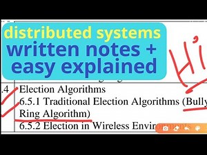 Traditional Election bully algorithm distributed system computing video tutorial lecture notes pdf