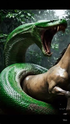 GIANT ANACONDA EATS A HORSE ALIVE #anaconda #ANIMALS #shortsfeed #shorts #sad #snake #animals