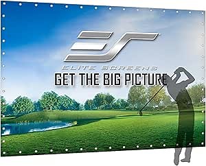 Elite Screens GolfSim DIY, 10'x10' Impact Projector Screen for Golf/Multi-Sport Simulation Screen with Metal Grommets. Folded Packing, DIY10X10-IPW1145-F