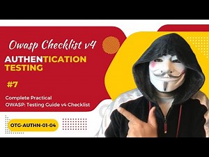 #7 Authentication Testing | owasp testing guide v4 | owasp testing guide checklist | hacker vlog