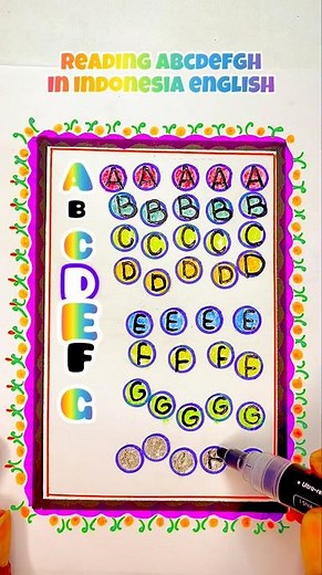 how to read the letters abcdefgh in English #art #educations #kidseducatio