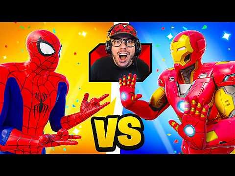 SPIDER-MAN vs IRON MAN Elim Race in Fortnite!