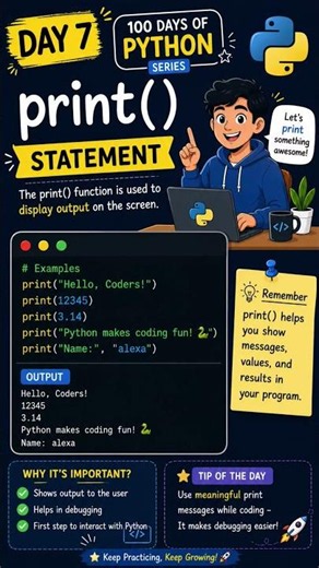Day 7| python print() statement