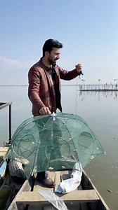Can we catch fish with this umbrella fishing net 🤔 | Sheikh Waseem