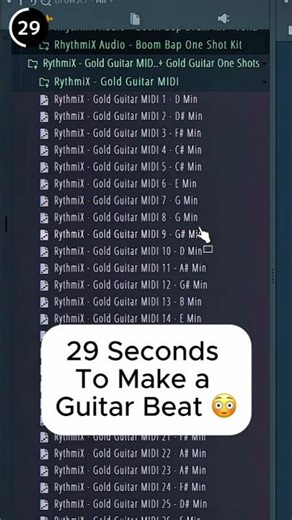 29 Seconds To Make a Guitar Beat 😳 #beatmaker #guitarmidikit