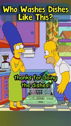 Homer VS dirty dishes #simpsons #shorts #youtubeshorts