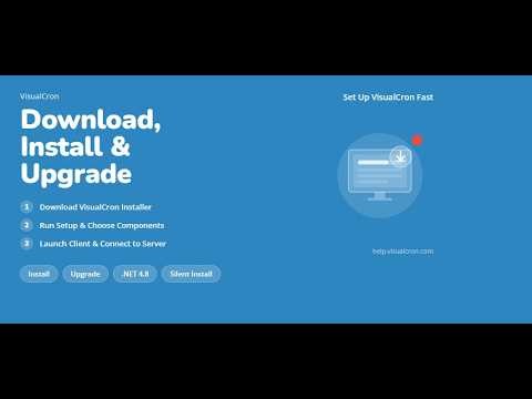 VisualCron How to Freshly Install VisualCron