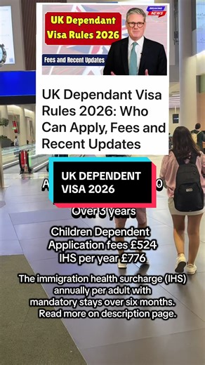 UK 🇬🇧 Dependent Visa 2026: Application fees for UK dependant visas in 2026 vary by location, duration, and route, excluding the Immigration Health Surcharge (IHS). For Skilled Worker dependants applying outside the UK, expect £719 per person for up to three years or £1,420 for longer stays; inside the UK, it's £827 or £1,636 respectively. Student dependants pay £524 plus IHS when extending in-country. Step by step application process for dependent visa. Applying for a UK dependant visa begins 