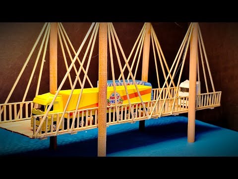 Popsicle Stick Suspension Bridge Model