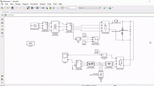 【matlab仿真】AC/DC/AC变电（PWM控制）