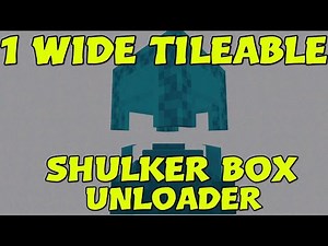 1 Wide Tileable Shulker Box Unloader (Easy & Simple) [Minecraft Bedrock 1.20]