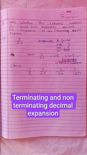 #maths #10th important concept of terminating and non terminating decimal expansion