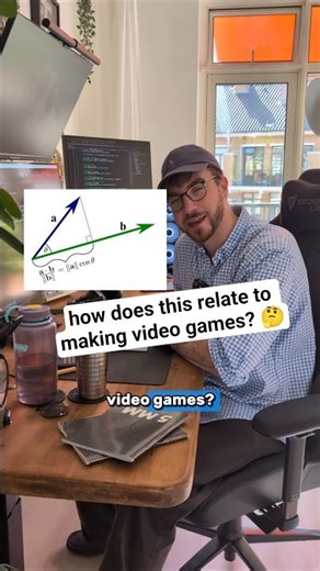 Dot Product 💡 [How does this relate to making video games? 🤔] #gamedev #maths