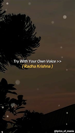 "RADHA KRISHNA"~Try with your own voice||#songlyrics #shortsfeed #ytshorts #trywithyourownvoice