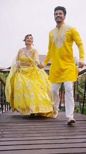 Anzara meets Azran From blooming lehengas in sunflower hues to regal sherwanis in ivory and mustard — it’s a celebration of color, connection, and culture. Walking into celebration, hand in hand. #anzara #weddingcollections #lehenga #panjabi #wedding | Anzara