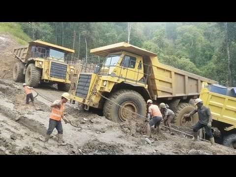 Compilation Of Heavy Machinery Stuck In Mud Amazing Rescue Skills
