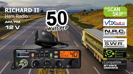 The NEW Richard II 10M Radio has arrived and it's a beauty! Its OEM truck size larger Chassis enhances the ease of use for drivers and maintains the popular classic style of the original version. Premium features include: Noise Reduction Circuit (NRC) in both Tx and Rx modes, SWR protection, Voltage Protection, Power Limitation, INDIC (toggle FR, SWR, TOT, VOLT) - just to name a few! 🟢 Go to the President Website and check it out TODAY >>> https://president-electronics.us/CB-Radios-Ham-Radios/H