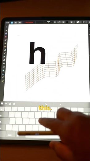 How to create a warp text in affinity designer 2 iPad #affinitydesigner #affinitydesigneripad