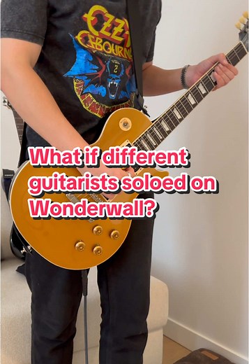 What if different guitarists soloed on Wonderwall? #guitar #guitartok #guitarsolo #wonderwall
