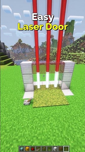 How to Make an Easy Laser Door in Minecraft – Redstone | CupSapling #minecraft #shorts #redstone