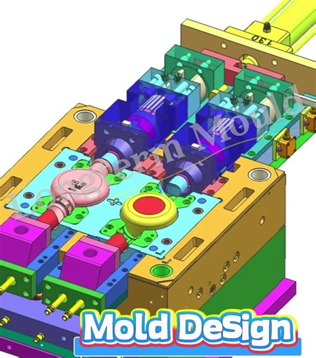 mold design、8-plate collapsible core #insertmoulding #molddesign