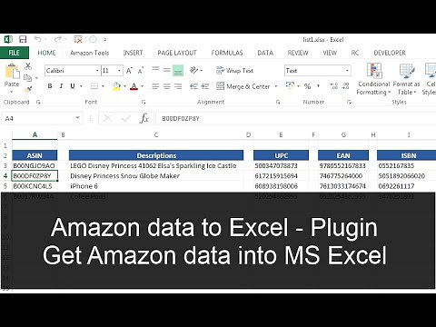 Amazon to Excel Plugin - A tool to Evaluate products for resale on Amazon
