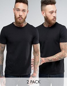 HUGO by Hugo Boss 2 Pack T-Shirt Black | ASOS