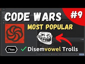 Disemvowel TROLLS - Codewars Popular Katas SOLVED #9